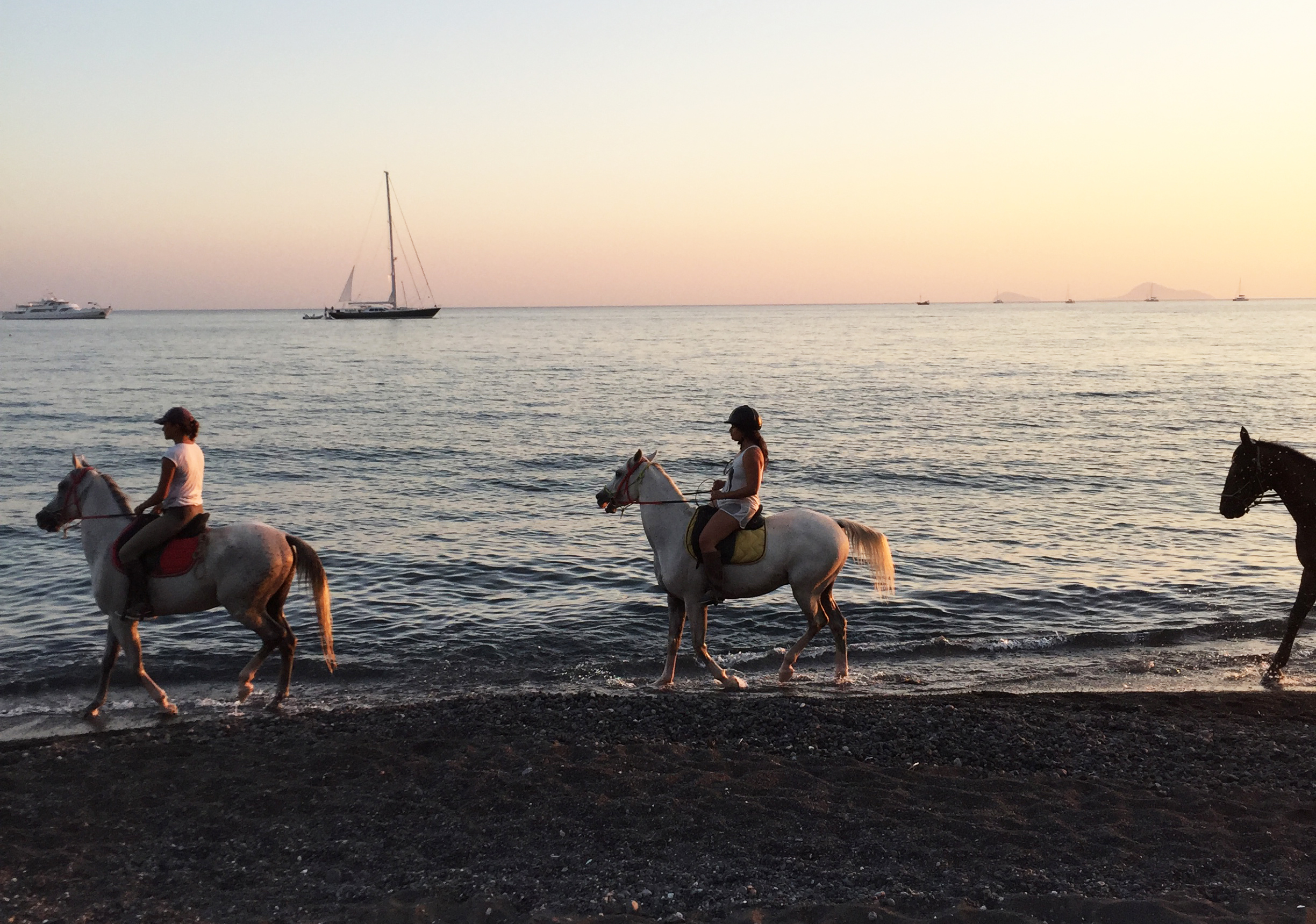 Horse riding sea