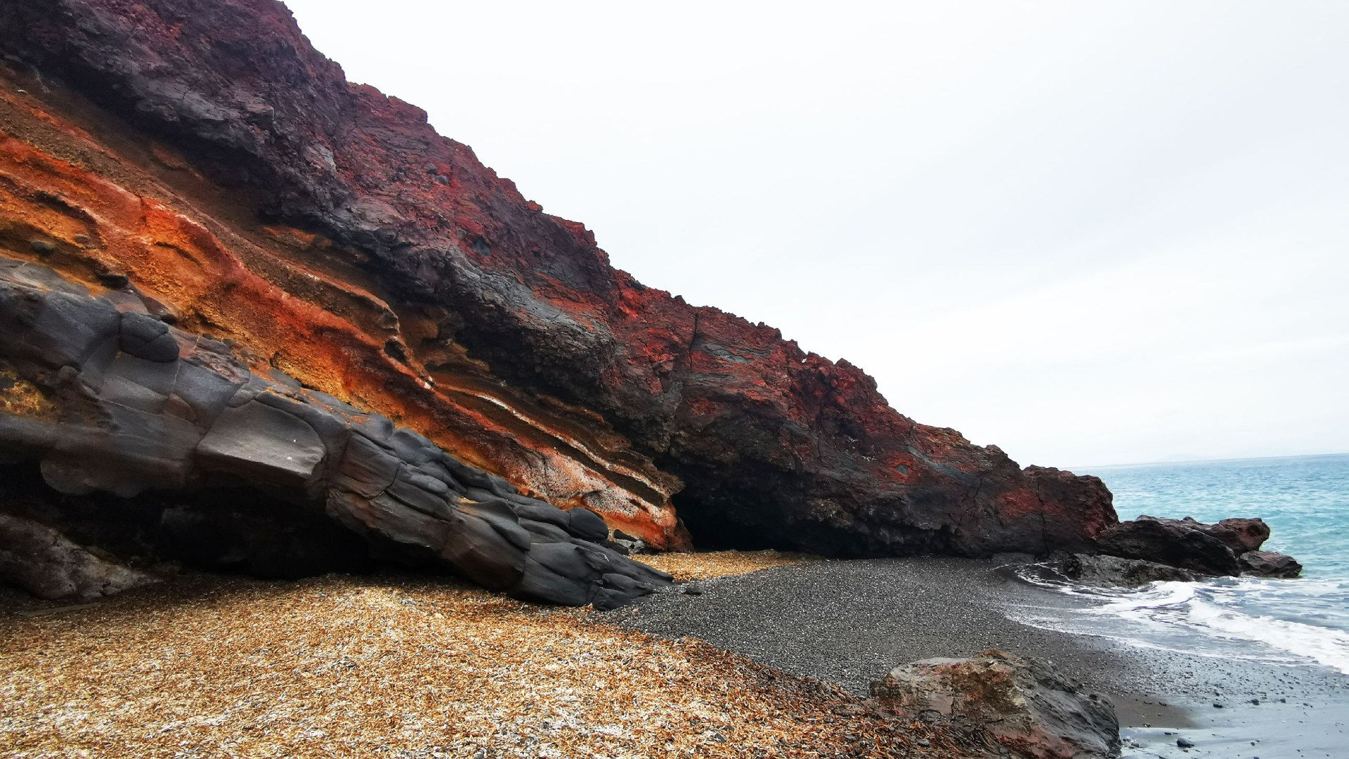 Santorini red beach